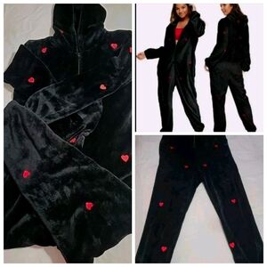 Victoria's Secret Pink TEDDY SLEEP Winter Cozy Romper One Piece Pajama M / L New